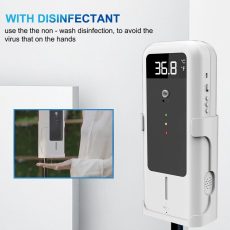 2-In-1 Thermometer and Sanitizer Dispenser Machine With Stand