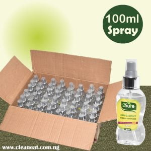 A Carton of 100ml 2Sure Hand Sanitizer Liquid (48pieces)