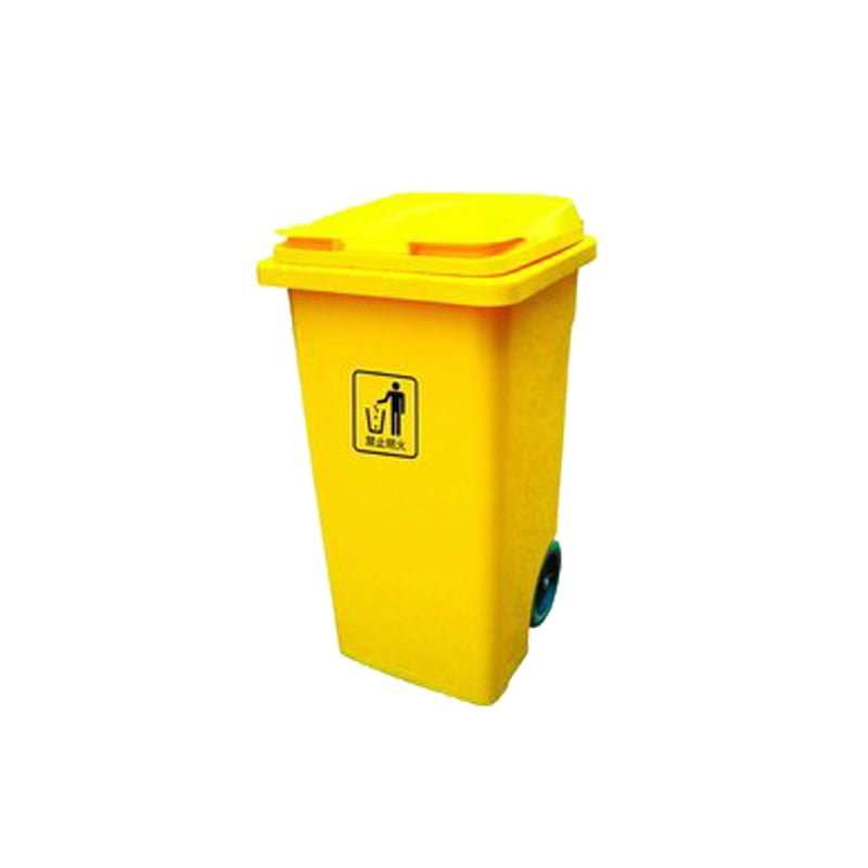 120 Litre Clinical Wheelie Yellow Medical Waste Bin - Image 2