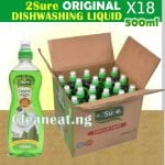 A Carton of 2Sure Original Dishwashing Liquid 500ml (x18pcs)