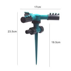 Adjustable 3 Nozzles 360 Degrees Rotating Garden Sprinkler