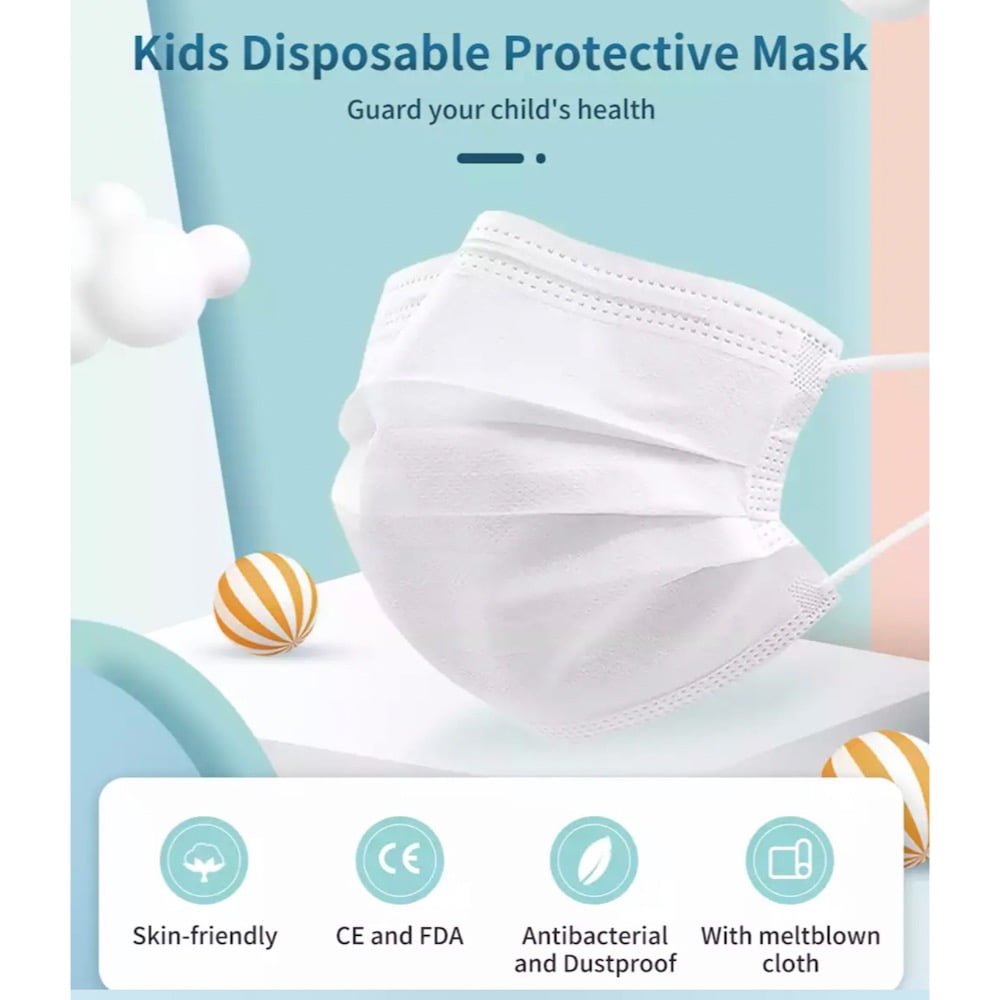 3 Ply Disposable Children Face Mask 10pcs per Pack - Image 3