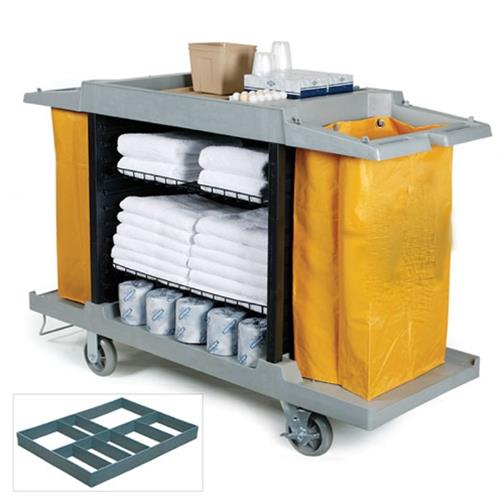 MAIDCART-DEL-1.jpg Hotel Storage Cleaning Trolley with Two Bags