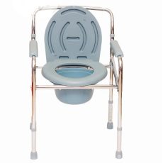 Chrome Plated Steel Commode Chair