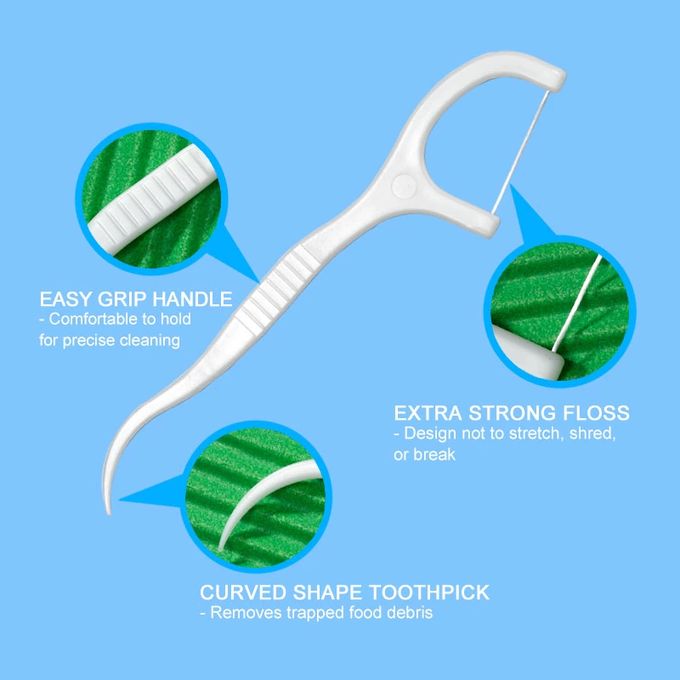 50pcs Classic Dental Floss Pick Toothpick - Image 2