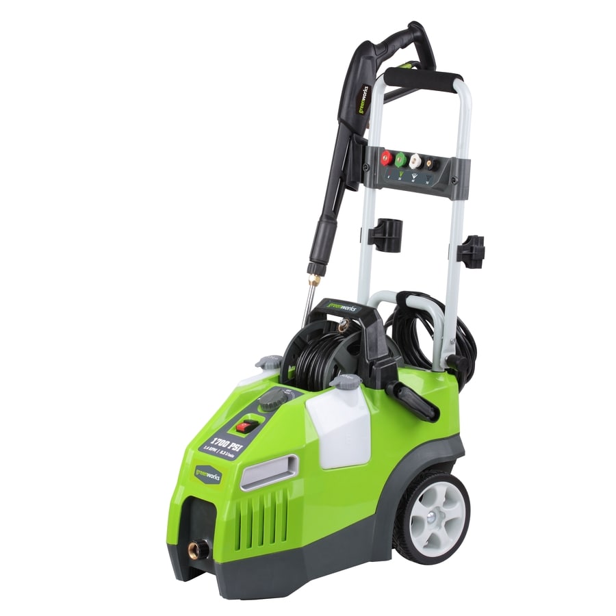 greenwork1 Greenworks GW150 electric pressure washer with accessories on display Lagos Nigeria