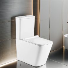 Metro rimless close coupled toilet front view – affordable bathroom sanitary wares in Lagos Nigeria