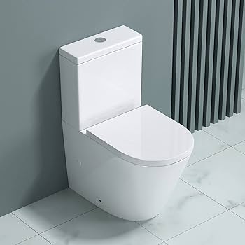 Modern close-coupled toilet with soft-close seat – affordable bathroom sanitary wares in Lagos Nigeria