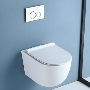 Wall-hung toilet with concealed flush tank – affordable bathroom sanitary wares in Lagos, Nigeria